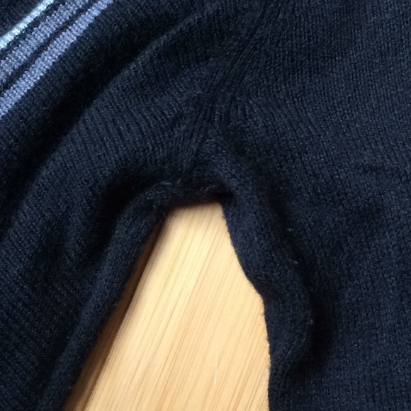 Black sweater dress, deep v front - Picture 5 of 7